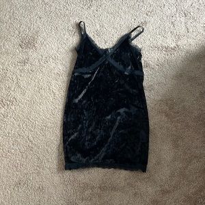 Black velvet, H&M dress